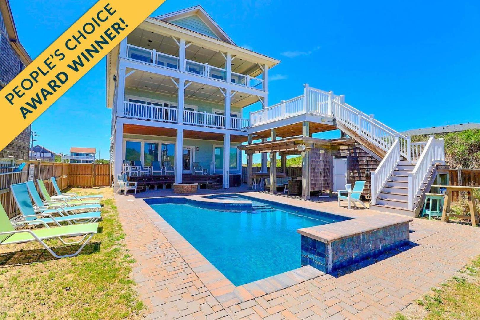 Villa 6007 Happy Sol Oceanfront Heatable Pool à Nags Head Extérieur photo